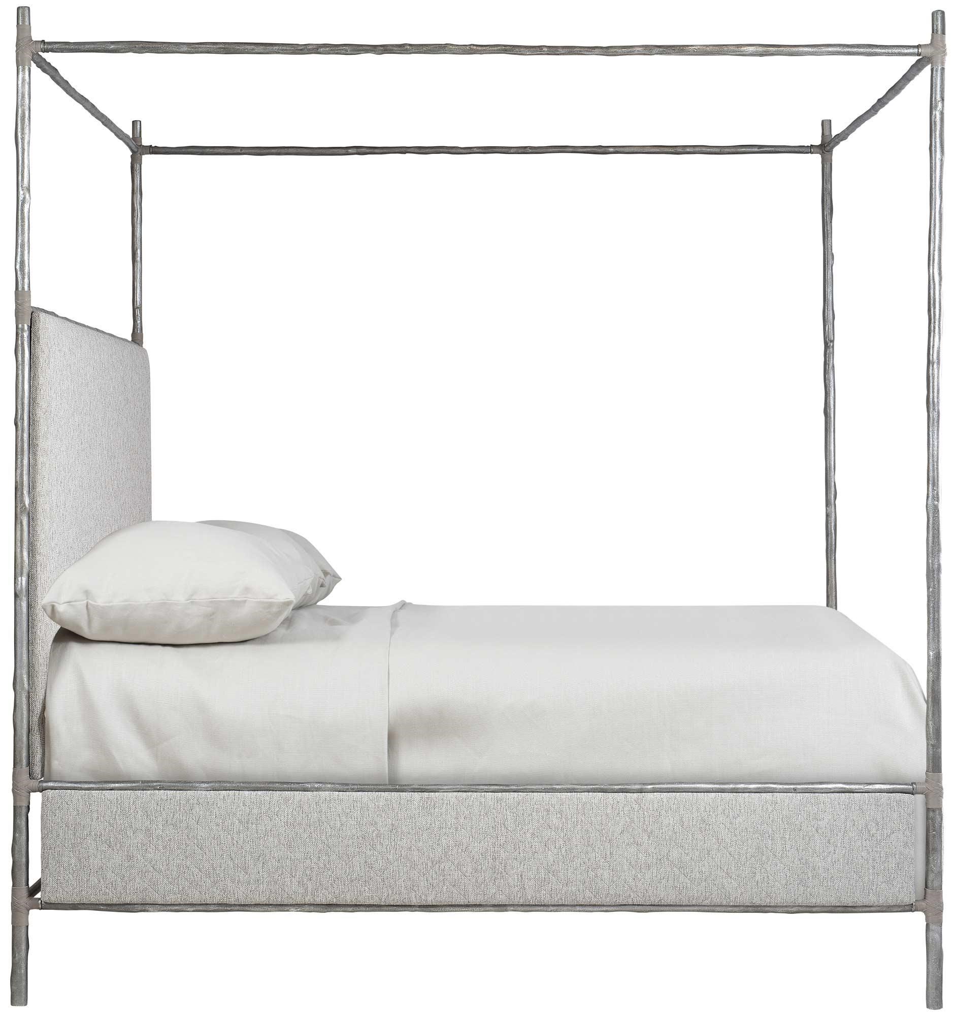 Odette upholstered canopy shop bed
